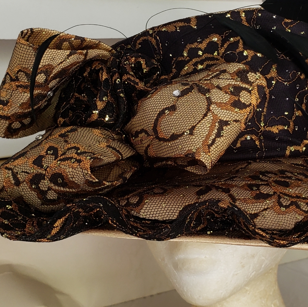 Dressy Hat Black and Gold
